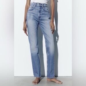 Zara High Rise Light Blue Jeans